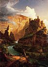 Thomas Cole Canvas Paintings - Valley of the Vaucluse